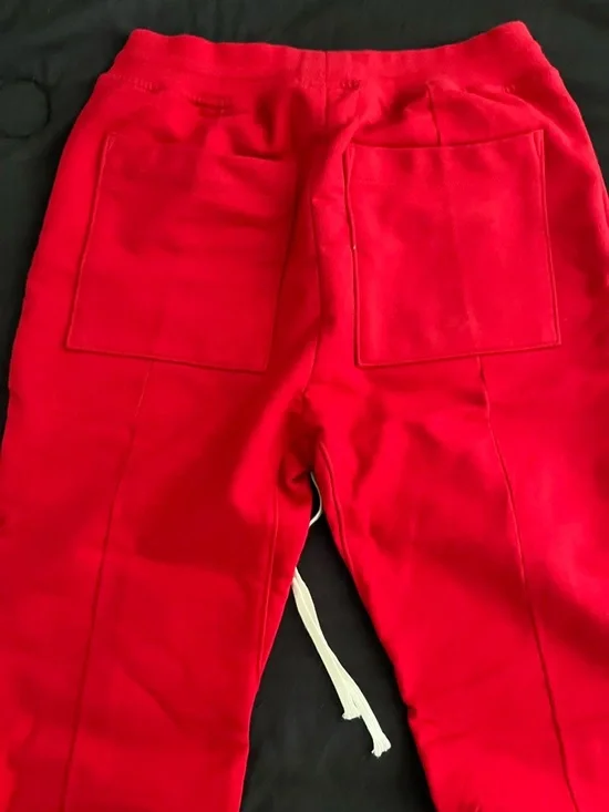 NWT Fear of God Red fifth collection riri m8 zip ankle ZIPPERS DRAWSTRING COTTON - Picture 9 of 17